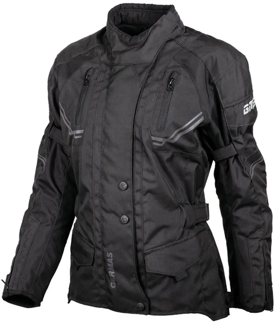 GMS Taylor Damen Motorrad Textiljacke, schwarz, Größe 5XL