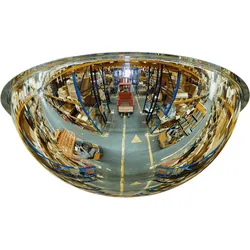 PROREGAL Vier-Wege-Bobachtungsspiegel mit 360° Blickwinkel aus Acrylglas | Kugelspiegel mit extremer Weitwinkel-Wirkung | HxBxT 90x90x34cm