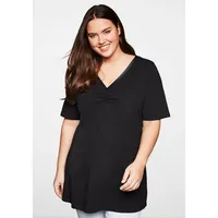 sheego Longshirt in schwarz | 40-42