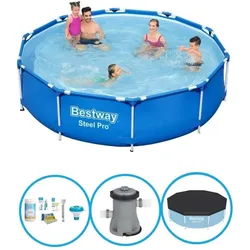 Bestway Pool Steel Pro - Poolpaket - 305x76 cm EINHEITSGRÖSSE