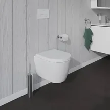 Duravit ME by Starck Wand-WC mit WC-Sitz Weiß seidenmatt