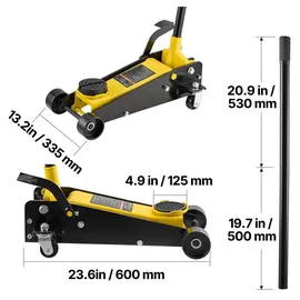 Vevor Rangierwagenheber Stahl 13 bis 50 cm gelb/schwarz