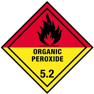 Gefahrzettel Kl. 5.2 Organic Peroxide, 100x100mm