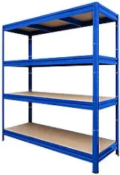 MAMMUT Weitspannregal 4 Fachböden Stahl 1.600 x 600 x 1.770 mm Blau