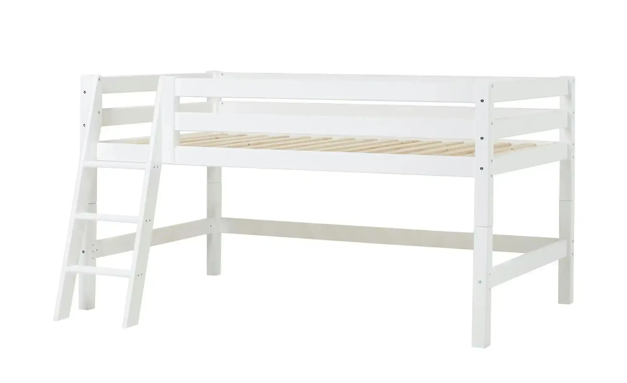 Hochbett   , weiß , Maße (cm): B: 158 H: 114