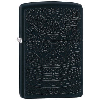 Zippo Tone on Tone Design Black Matte Sturmfeuerzeug