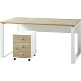 Germania Lioni Büromöbel-Set weiß, eiche