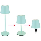 GLOBO Lighting - Tischlampe Flaschenaufsatz Höhenverstellbar LED Akku Touchdimmer minze
