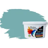 RyFo Colors Fassadenfarbe Silikonharz Fassadenfarbe Pastelltürkis 10l, 1 L ca. 6 m2, Wasserabweisend, diffusionsfähig, schützt vor Schmutz, Algen, Pilzen grün