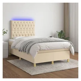 vidaXL Boxspringbett 120 x 200 cm H1 Creme