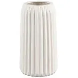 Mirrors and More Vase Ruffle (Ø x H: 10,5 x 20 cm, Keramik, Weiß,