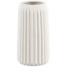 Mirrors and More Vase Ruffle (Ø x H: 10,5 x 20 cm, Keramik, Weiß,