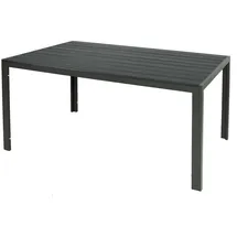 INDA-EXCLUSIV Gartentisch 180 x 90 x 74 cm Anthrazit/Grau