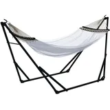 ComfortXL Hängemattengestell, Weiß, Metall, 263x100x89 cm, Gartenmöbel, Hängematten