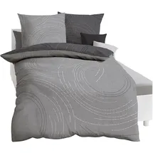 KAEPPEL Jaro Floral Silber 200 x 200 cm + 80 x 80 cm