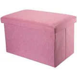 Intirilife Sitzbank 49x30x30 cm in KIRSCHBLÜTEN PINK - 2 Jahre Gewährleistung - mind. 14 Tage Rückgaberecht - Pink/Rosa
