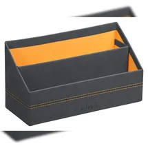 Rhodia Briefständer aus Kunstleder, 25x10x14 cm - Titan 194602C, titanium, 2 Fächer