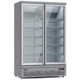 CombiSteel Gastro Flaschenkühlschrank Kühlschrank Gewerbekühlschrank 1000 L 1253x710x1997mm 2 Glastüren | + GROJU Geschirrtuch