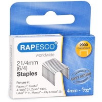 Rapesco 1367 21/4mm verzinkte Heftklammern 2000 Stück
