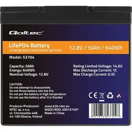 Qoltec LiFePO4 50Ah 12,8V