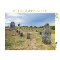 Calvendo Grabfeld mit Bockwindmühle 1000 Teile Puzzle quer |