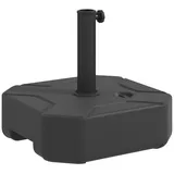 Outsunny Sonnenschirmständer bis 25 kg befüllbar Schirmständer, Quadratisch Schirmhalter, Schirmgewicht, Ständer für Sonnenschirm 38/48mm