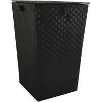 MSV Wäschekorb PP-Geflecht mit Deckel 35 cm x 35