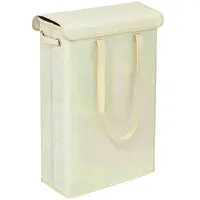 retsamv Schmaler Wäschekorb mit Deckel, großes Fassungsvermögen, Wasserdichter Faltbarer Wäschekorb für Schlafzimmer, Klein (beige)