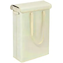 retsamv Schmaler Wäschekorb mit Deckel, großes Fassungsvermögen, Wasserdichter Faltbarer Wäschekorb für Schlafzimmer, Klein (beige)