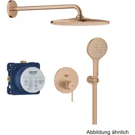 Grohe Essence Duschsystem Unterputz mit Rainshower Mono 310 warm sunset gebürstet