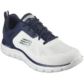 SKECHERS Track Off White Engineered Mesh / Pu / Navy Trim 42