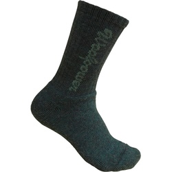 Woolpower Kinder Sport Socke 400 Logo, 25-27 - forest green