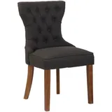 TPFLiving Esszimmerstuhl, Dunkelgrau, Textil, 51x90x59 cm, Esszimmer, Stühle, Esszimmerstühle, Vierfußstühle