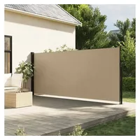 vidaXL Seitenmarkise Ausziehbar Beige 160x600 cm