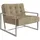 s-style möbel Loungesessel Tampa Samtstoff 84 x 81 x 89 cm Beige/Silber