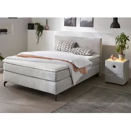Jockenhöfer INOSIGN Boxspringbett Alinas, mit Topper und Zierkissen, in unterschiedliche Farbvarianten und Breiten lieferbar, grau