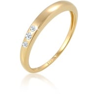 Elli DIAMONDS Verlobung Trio Diamant (0.06 ct.) 585 Gelbgold Ringe Damen