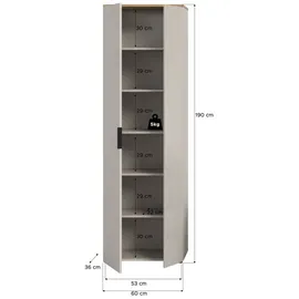 xonox.home Slide Garderobenschrank 60x190x36 beige