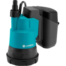 Gardena Akku-Klarwasser-Tauchpumpe 2000/2 18V P4A Set, inkl. 1x Li-Ion Akku 2,5Ah, Ladegerät