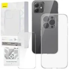 Baseus Transparent Case and Tempered Glass set Corning for iPhone 12 (iPhone 12), Smartphone Hülle, Transparent