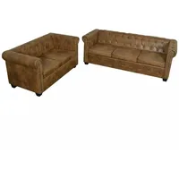 VidaXL Chesterfield-Sofas 2-Sitzer und 3-Sitzer Braun
