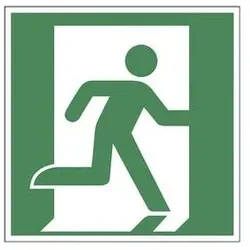 LimarLite Rettungszeichen »Notausgang rechts (nur in Verbindung mit Richtungspfeil) [E002], 20x20 cm