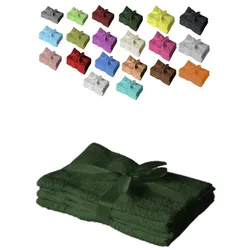 EXKLUSIV HEIMTEXTIL Handtuch 4er Set 50 x 100 cm Dunkelgrün