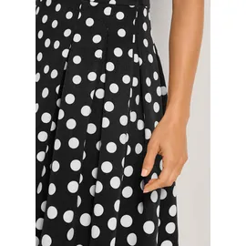 Madeleine Tupfenkleid Midikleid Schwarz 44
