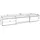 SKRAUT HOME TV-Schrank Lowboard 267x45x35 cm Zementgrau Melamin/Holzwerkstoff