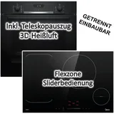 Bosch Herdset Bosch Backofen Serie 6 71 Liter mit Midea Induktionskochfeld Booster autark, 80 cm