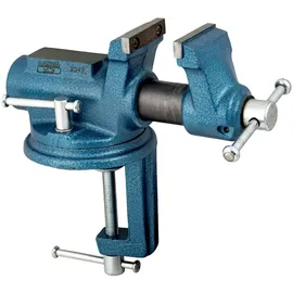 BAHCO Schraubstock mit runder Führung und Austauschbaren Backen, 63 mm - Zwinge, Schraubstock Führungstisch (54 mm)