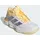 adidas Damen Handballschuhe Court Stabil, Hallenschuh - Cloud White / Crystal Sky / Ice Tangerine - 43 1/3 in Grau FTWWHT/CRSK/ICTA