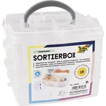 Folia Sortierbox 18 Fächer transparent 15 x 12,5 x 15 cm