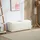 Homcom Sitzbank Bettbank Cremeweiß 110 x 40 x 44 cm